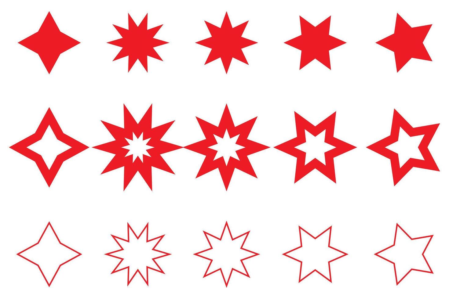 a red pattern with a square of stars vector