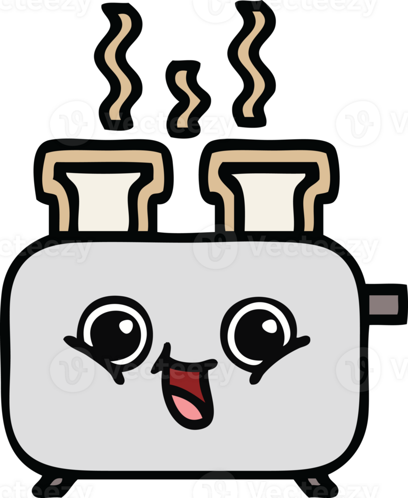 cute cartoon of a of a toaster png