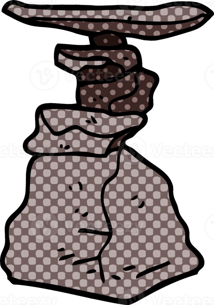 cartoon doodle stacked rocks png