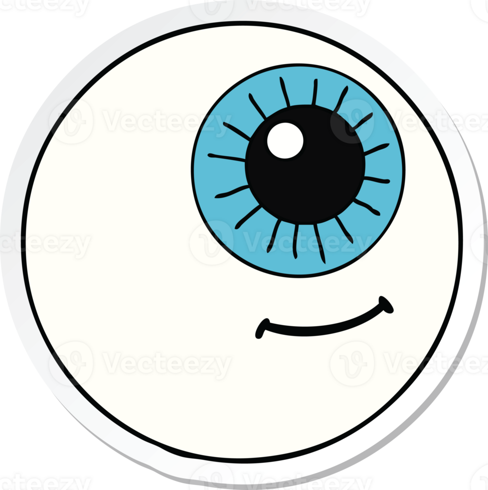 sticker of a cartoon eyeball png