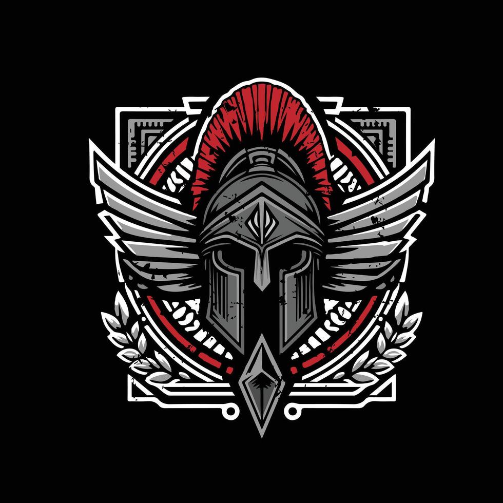 helmet spartan suitable for t shirt vector
