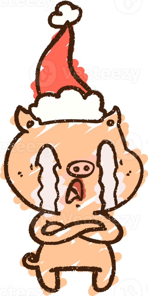 Crying Pig Chalk Drawing png