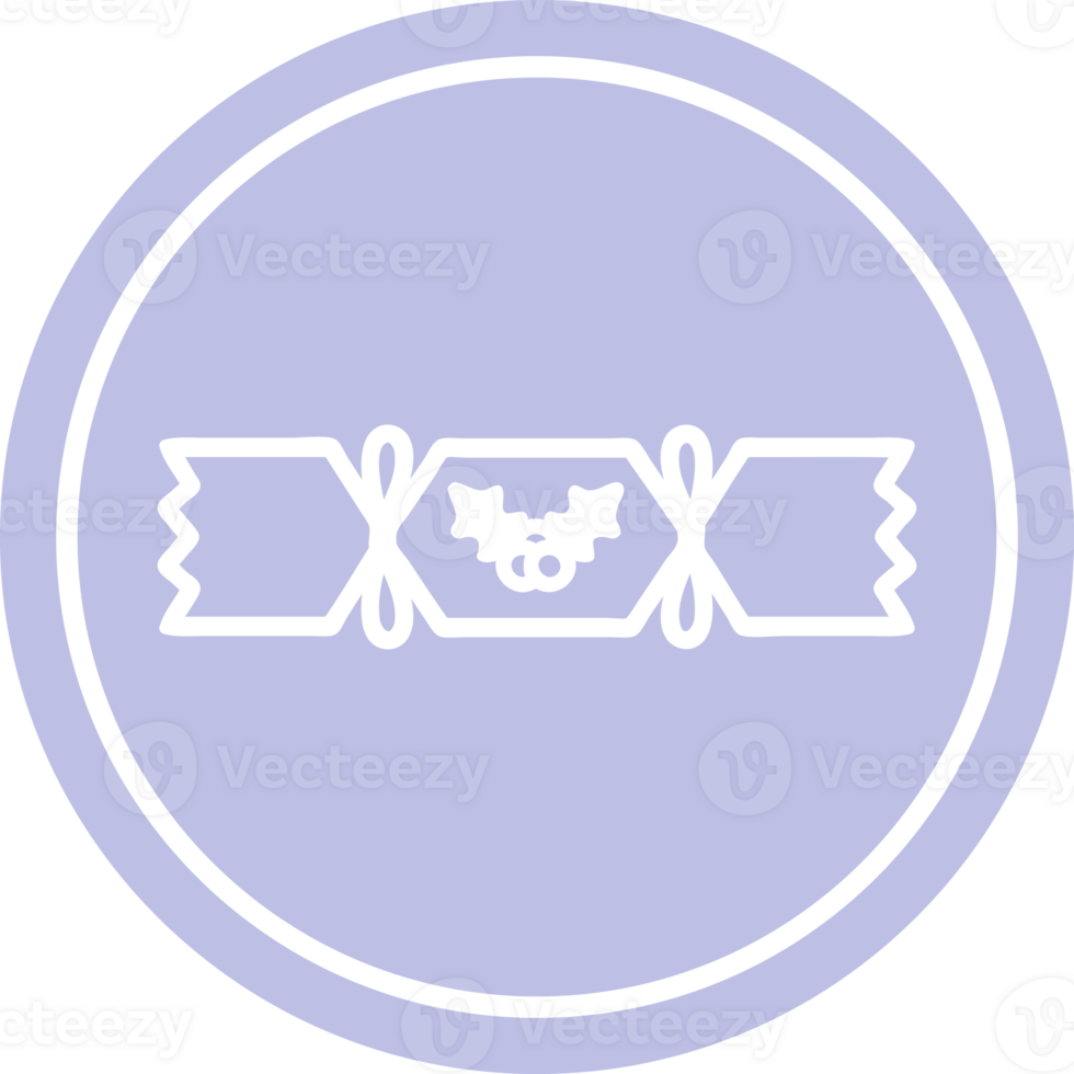 christmas cracker circular icon symbol png