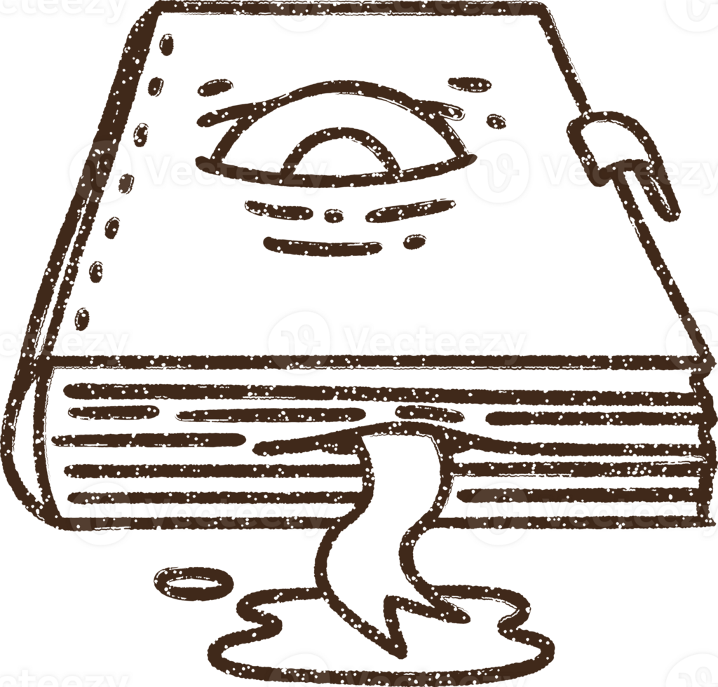 Spellbook Charcoal Drawing png