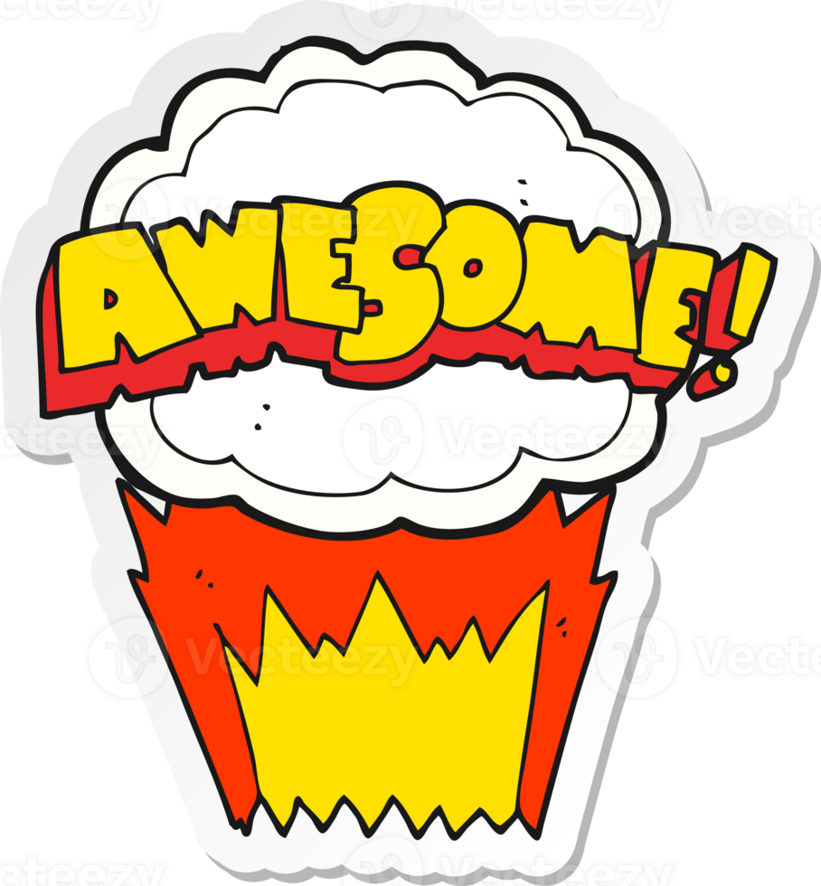 sticker of a awesome cartoon png