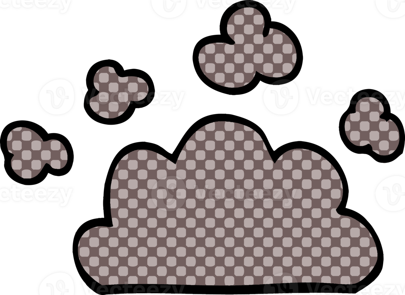 cartoon doodle weather cloud png