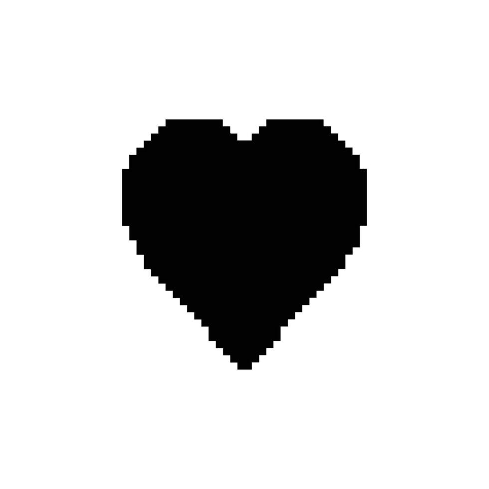 Set of hearts love on a white background. Old illustration in flat style. vector