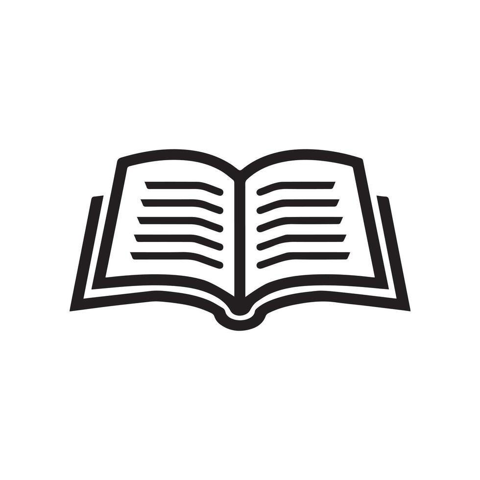 Book icon . A thin line sign. symbol illustration background design. vector