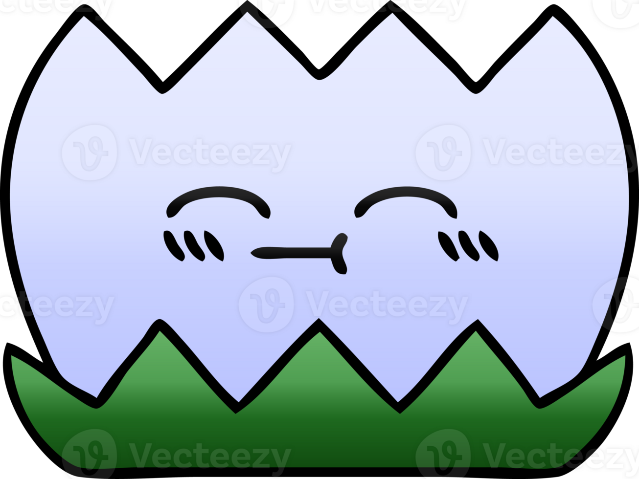 gradient shaded cartoon of a water lilly png