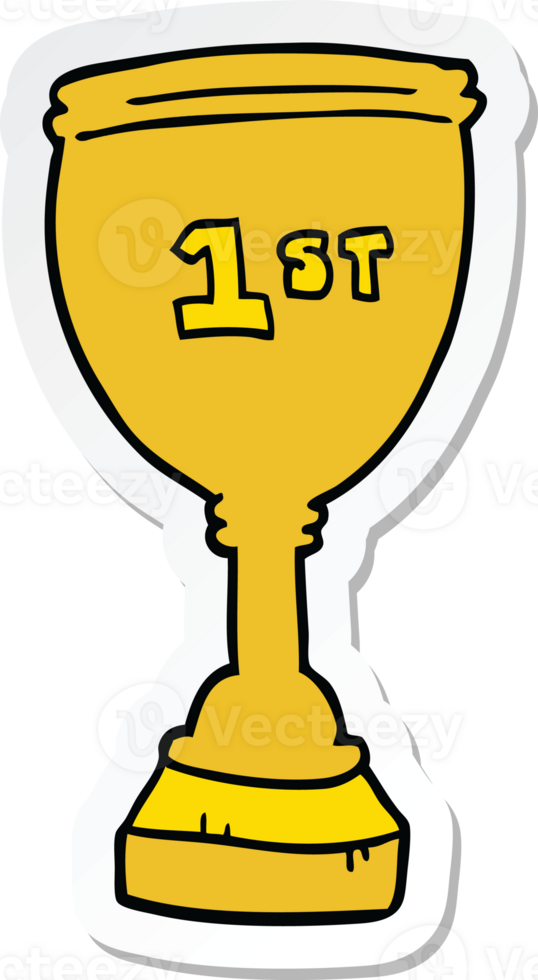 sticker of a cartoon sports trophy png