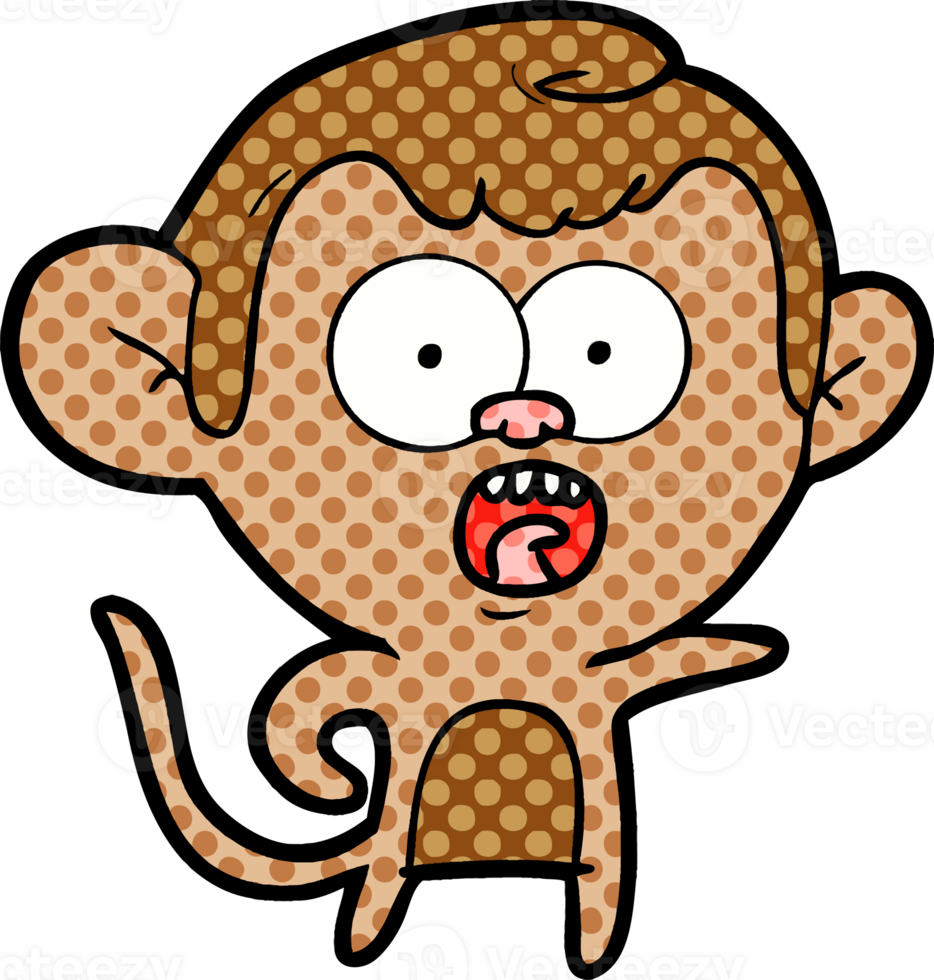 cartoon shocked monkey png