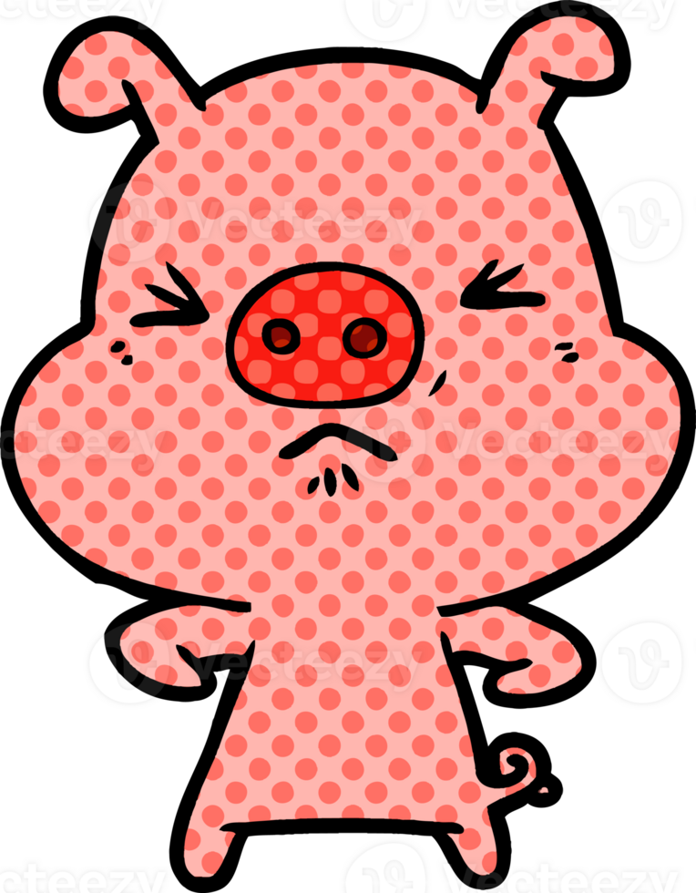 cartoon angry pig png