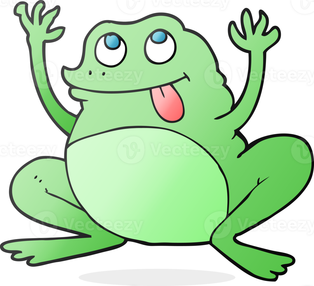funny  hand drawn cartoon frog png