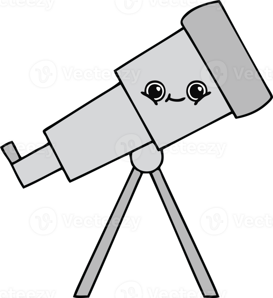 mignonne dessin animé de une télescope png