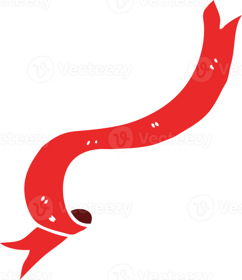 cartoon doodle floating ribbon png