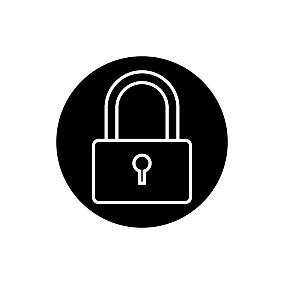 Lock icon . Closed illustration sign. Padlock symbol or logo. vector