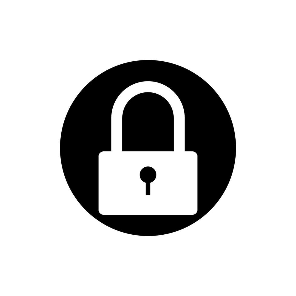 Lock icon . Closed illustration sign. Padlock symbol or logo. vector