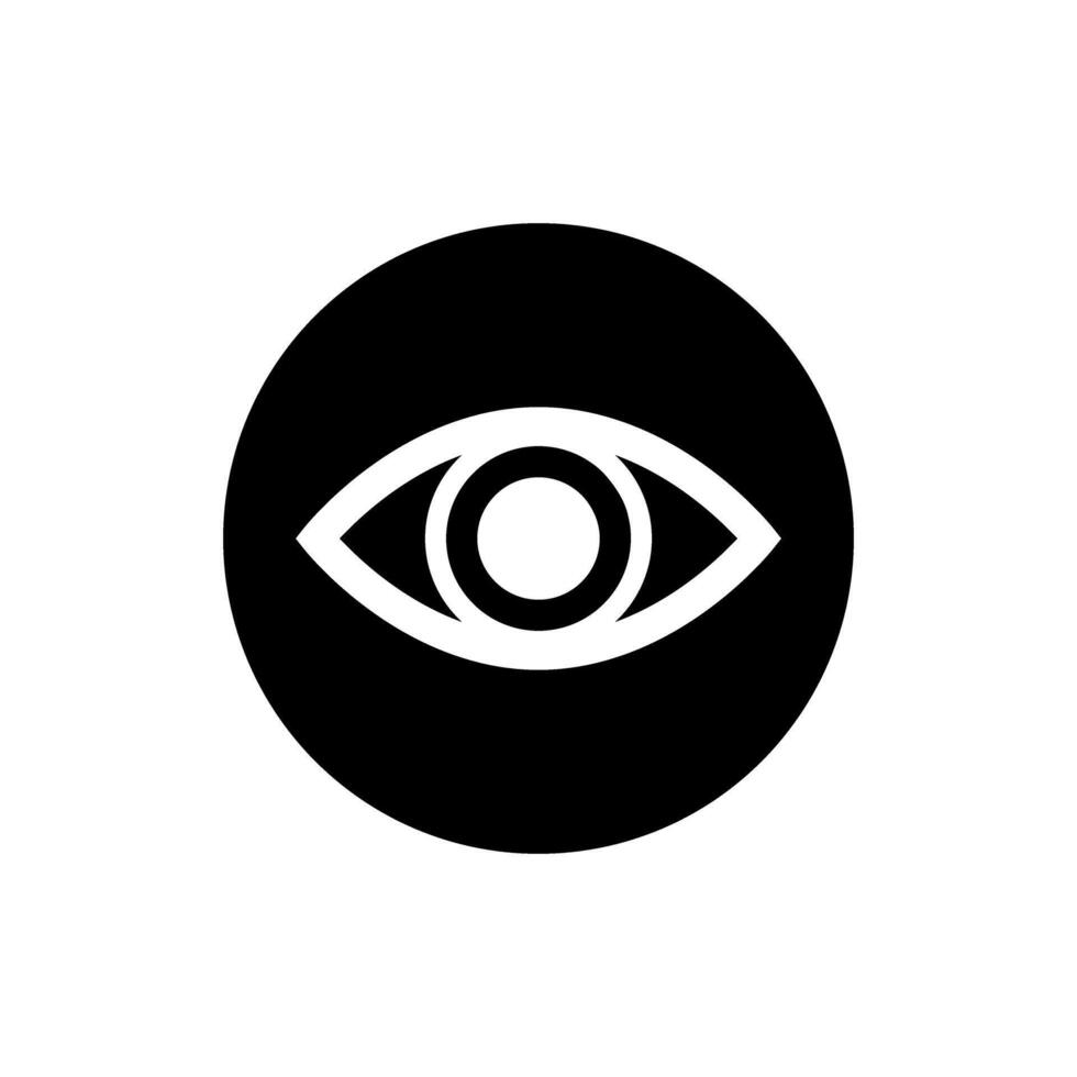 Eye icon. Human eye, vision and view illustration sign. Visible, sleep and medicine supervision observe, lens or cry symbols. vector
