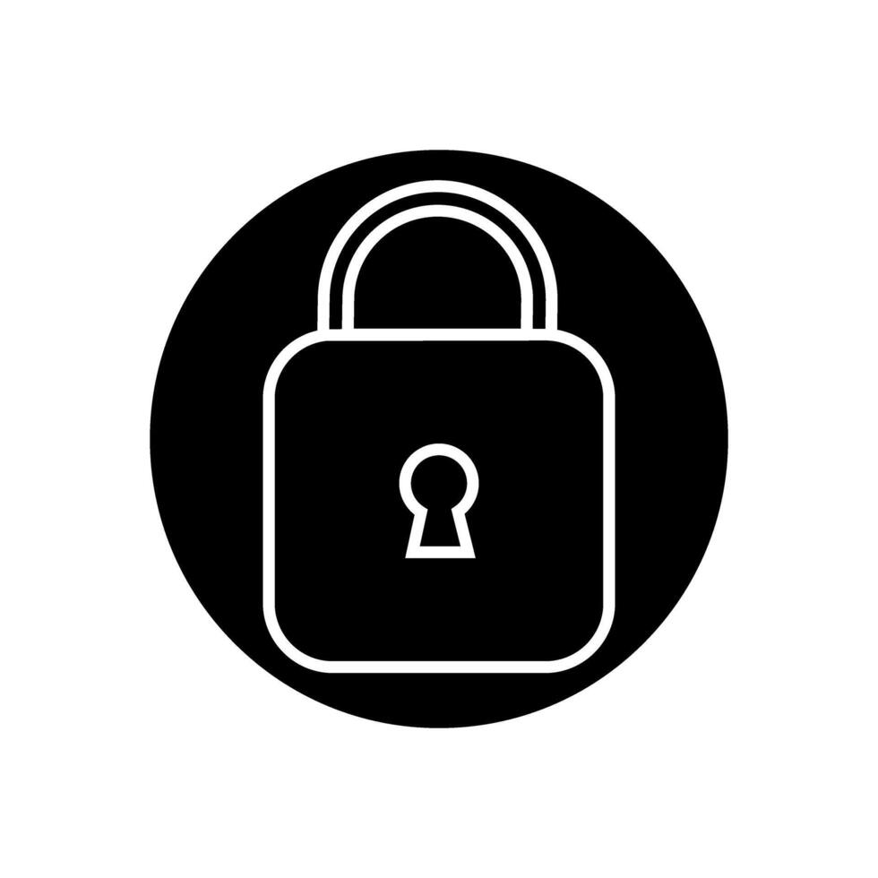 Lock icon . Closed illustration sign. Padlock symbol or logo. vector