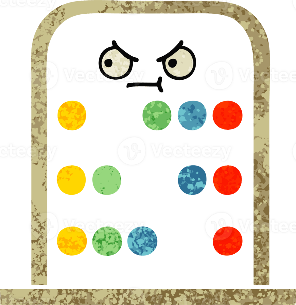 retro illustration style cartoon of a abacus png