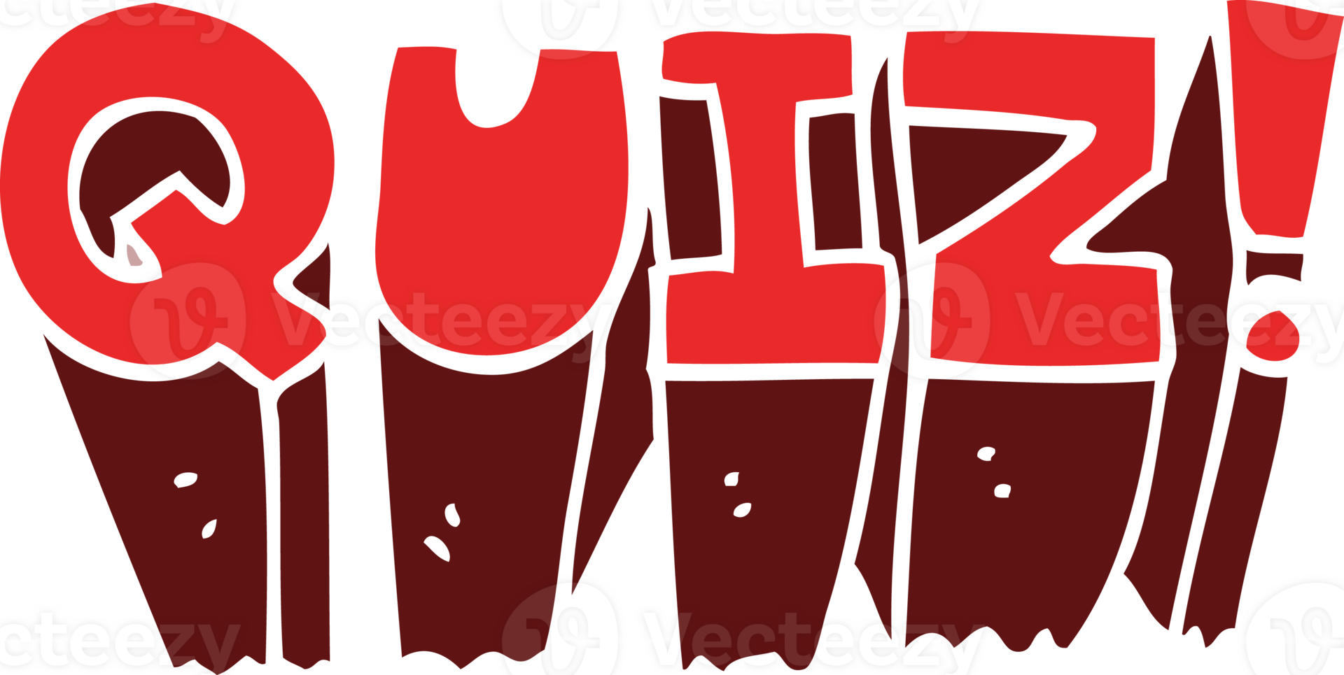 cartoon doodle quiz sign png