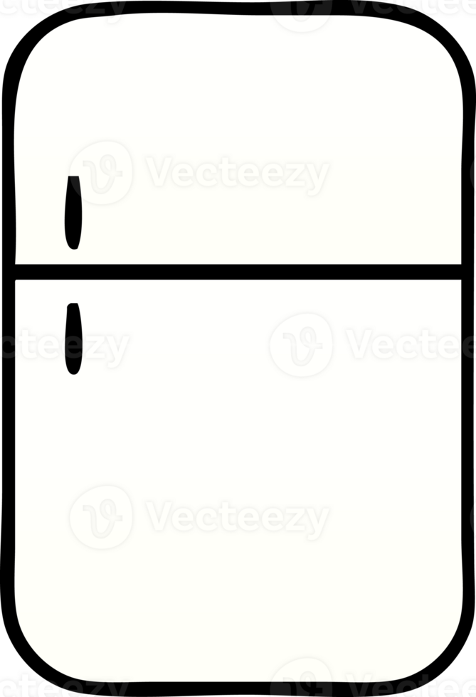 gradient shaded cartoon of a fridge  zer png