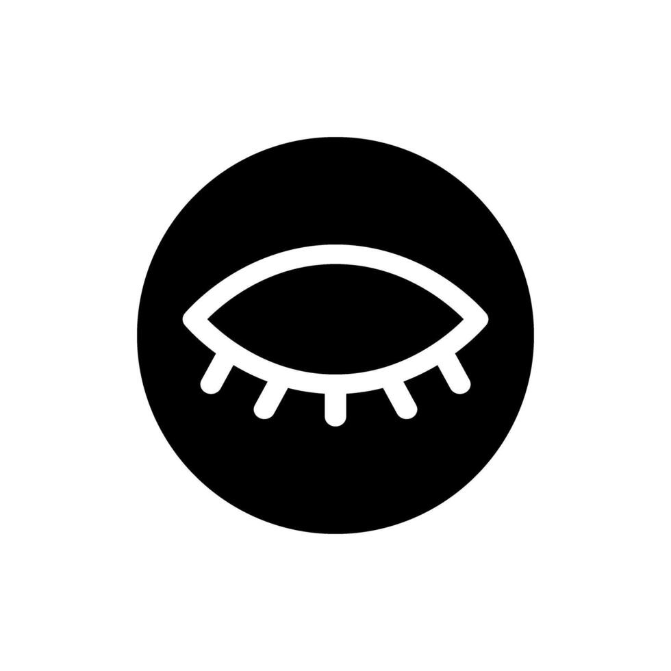 Eye icon. Human eye, vision and view illustration sign. Visible, sleep and medicine supervision observe, lens or cry symbols. vector