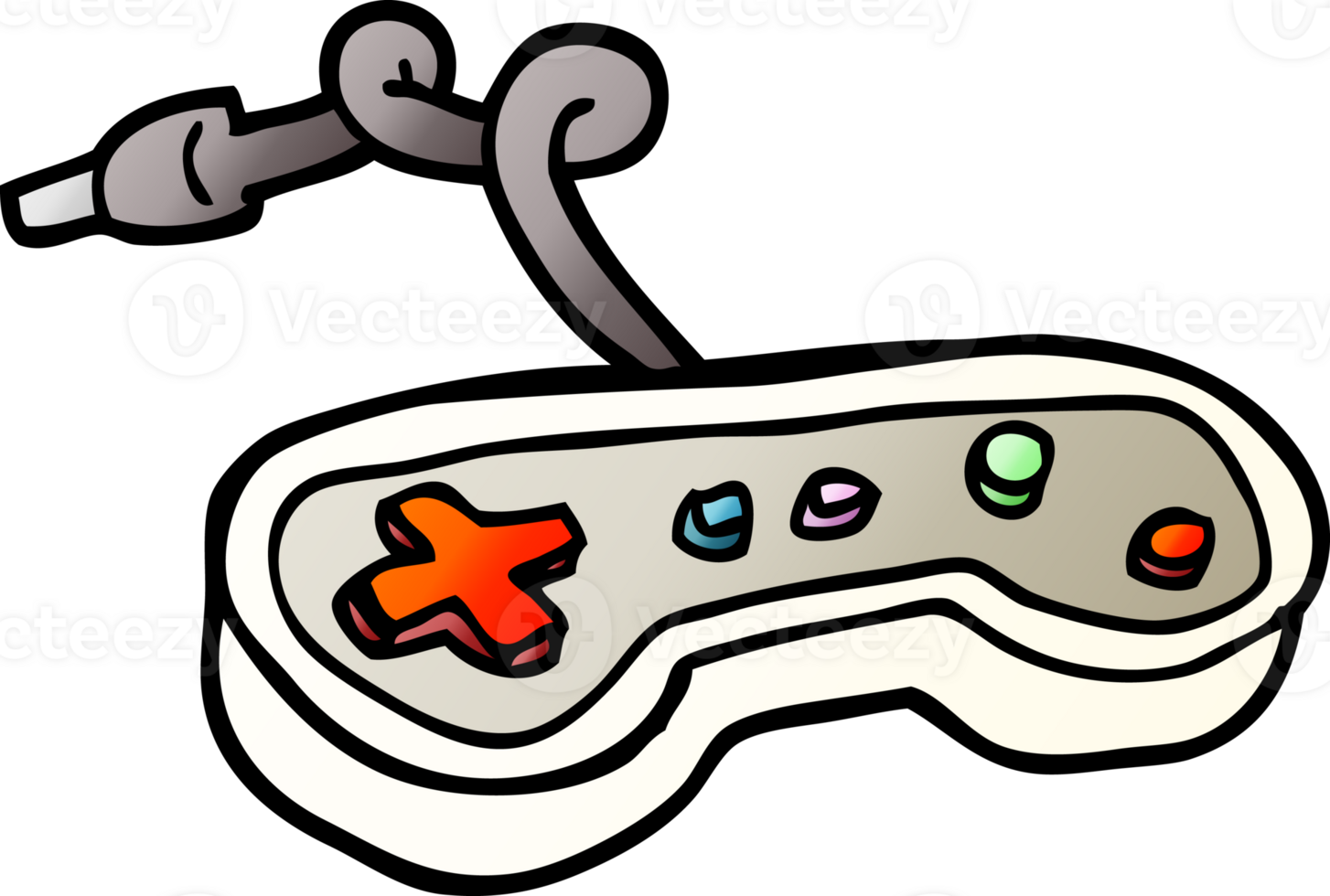 gradient illustration cartoon games controller png