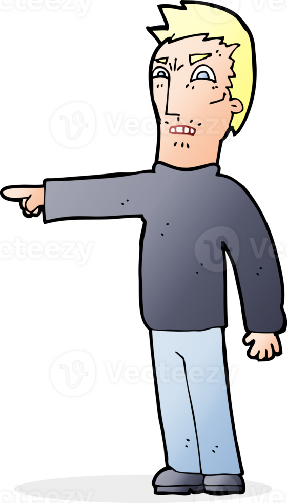 cartoon angry man pointing png