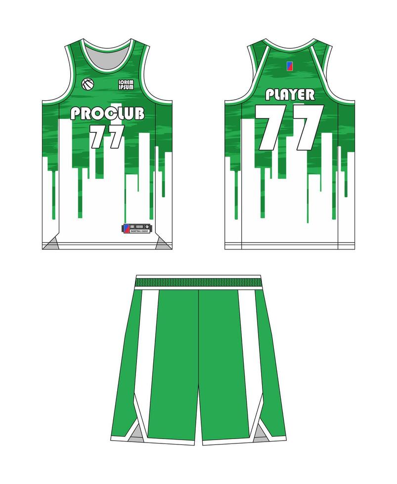 Jersey basketball template design. Basketball uniform mockup design. Concept design basketball jersey. vector