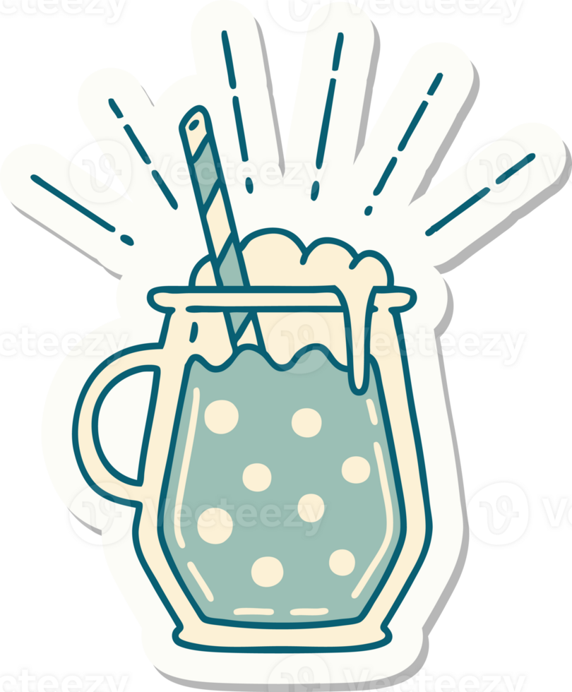 sticker of a tattoo style ginger beer png