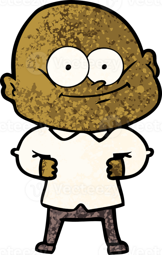 cartoon bald man staring png