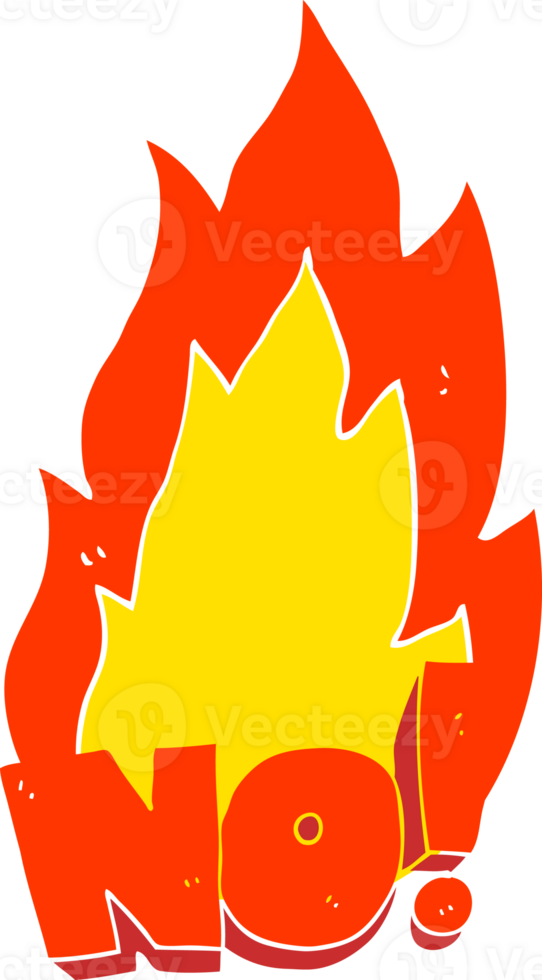 flat color illustration of NO shout png