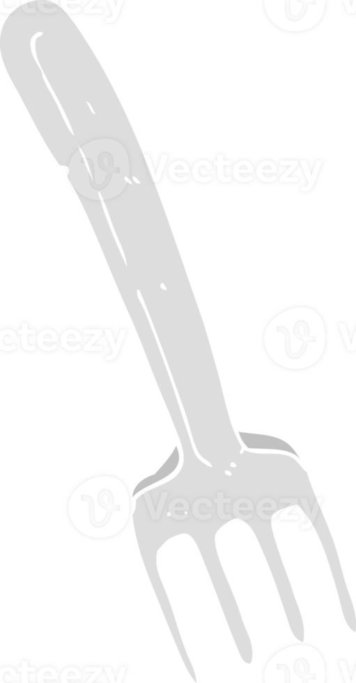 flat color illustration of fork png