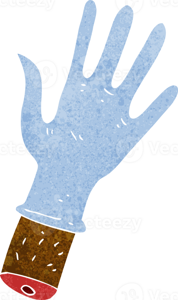 cartoon hand with rubber glove png