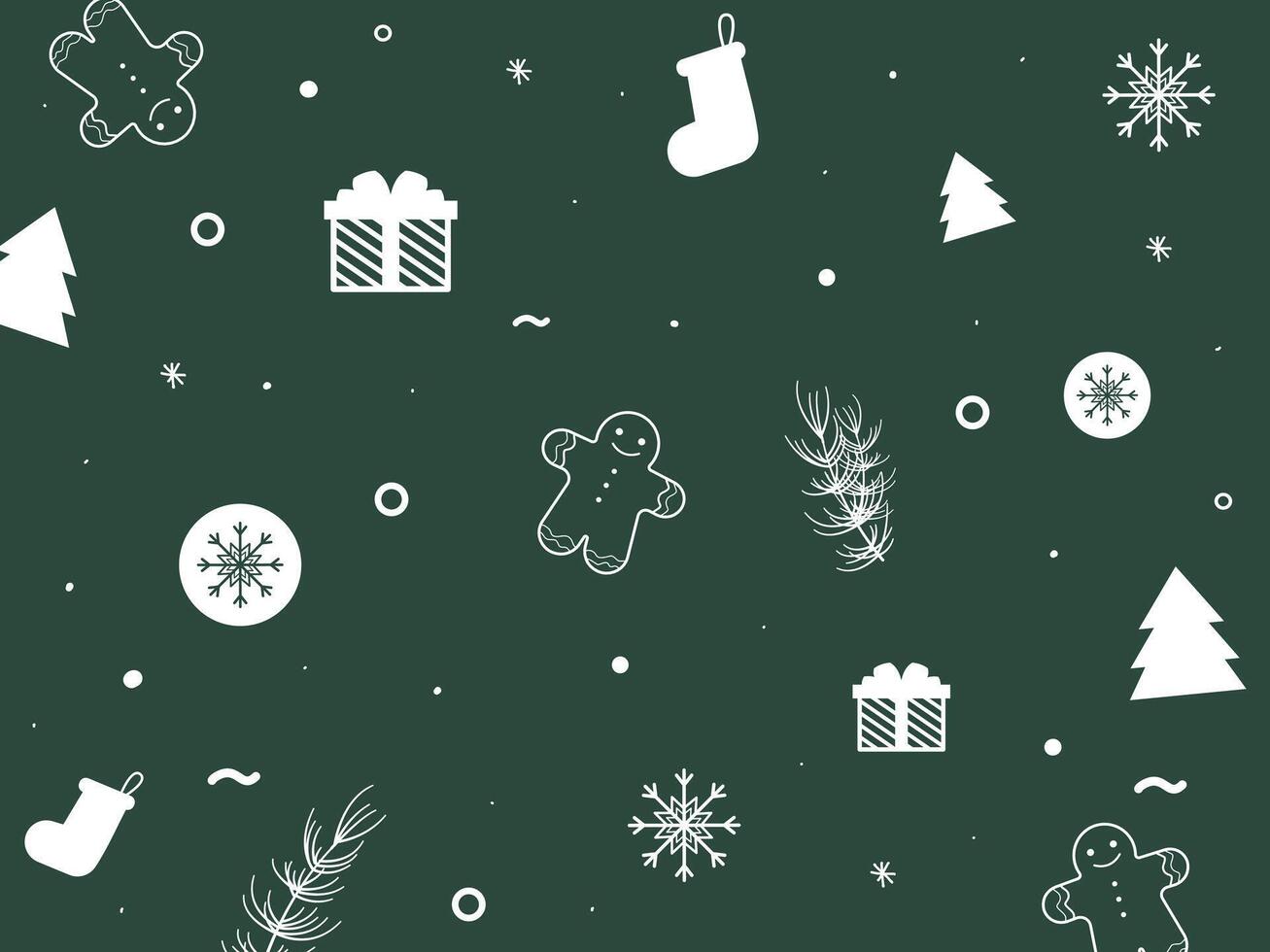 Christmas element pattern for Winter season concept. Hand drawn isolated illustrations. vector