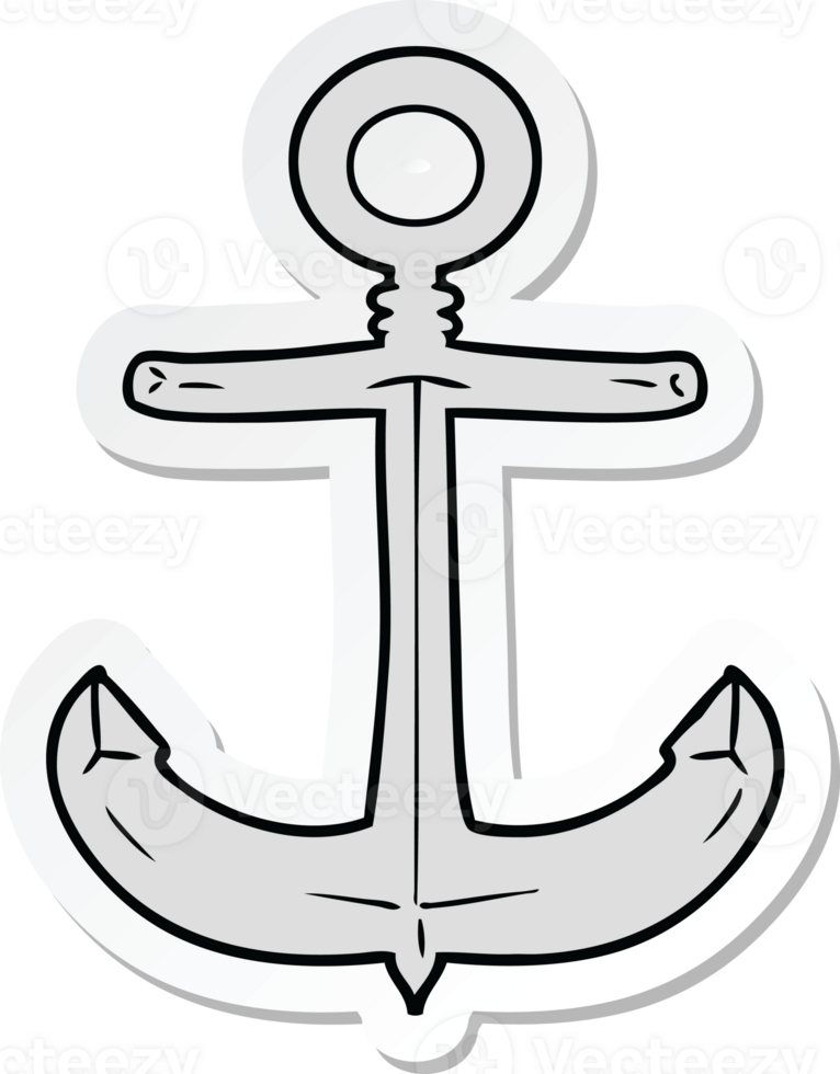 sticker of a cartoon anchor png