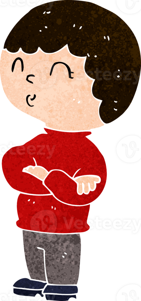 cartoon boy with folded arms png