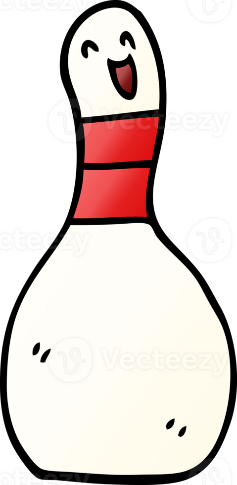 cartoon doodle bowling pin png