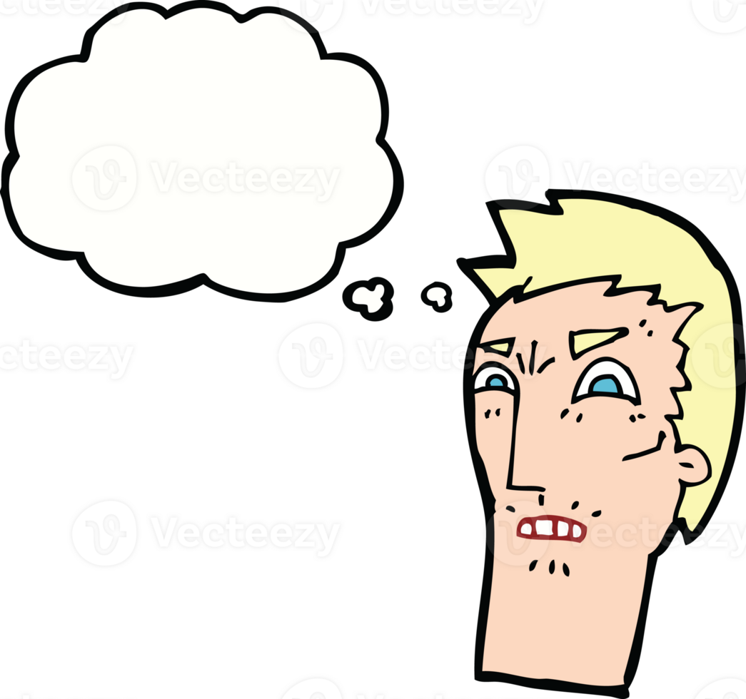 cartoon angry face with thought bubble png