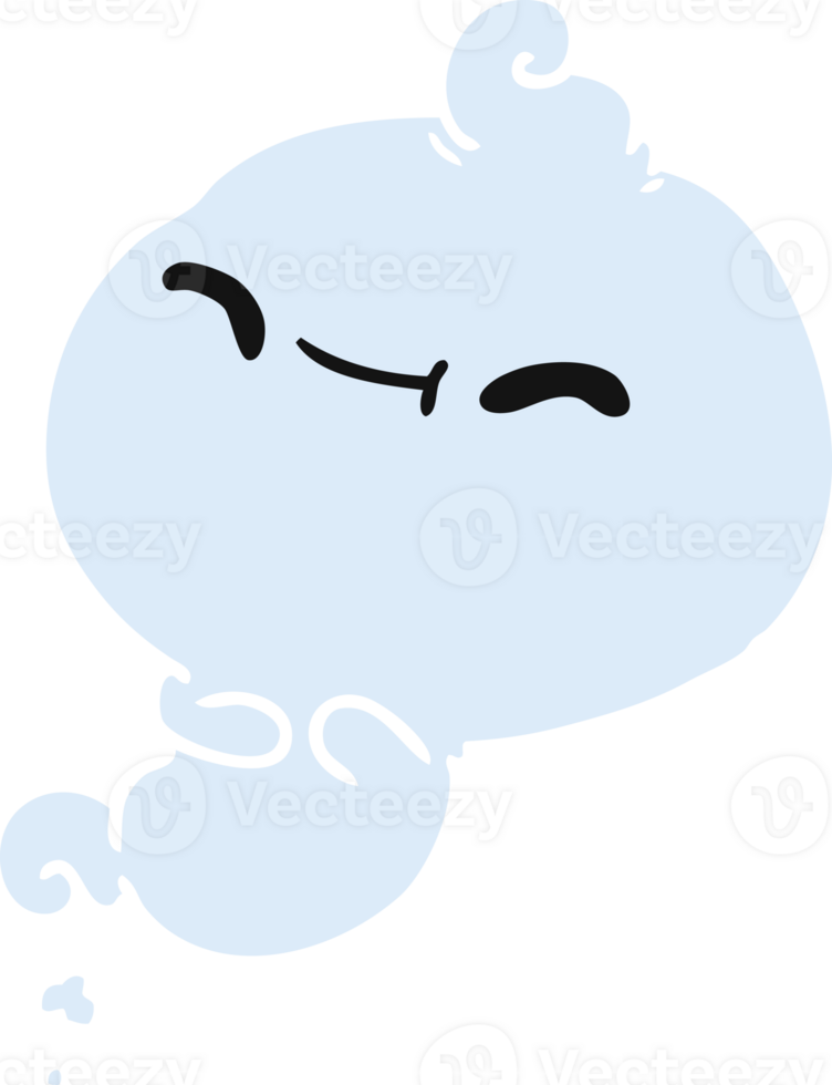 Hand gezeichnet Karikatur von kawaii unheimlich Geist png