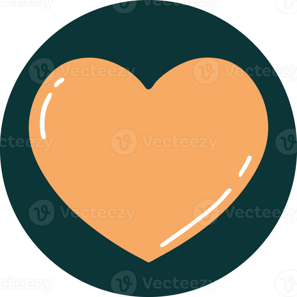 iconic tattoo style image of a heart png