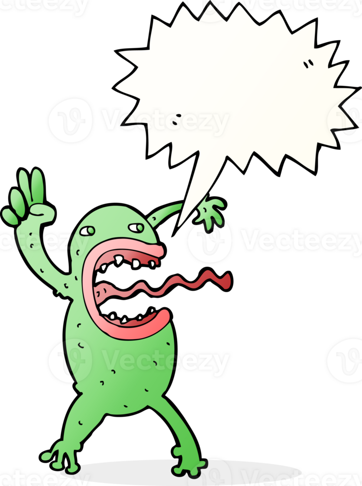cartoon crazy frog with speech bubble png