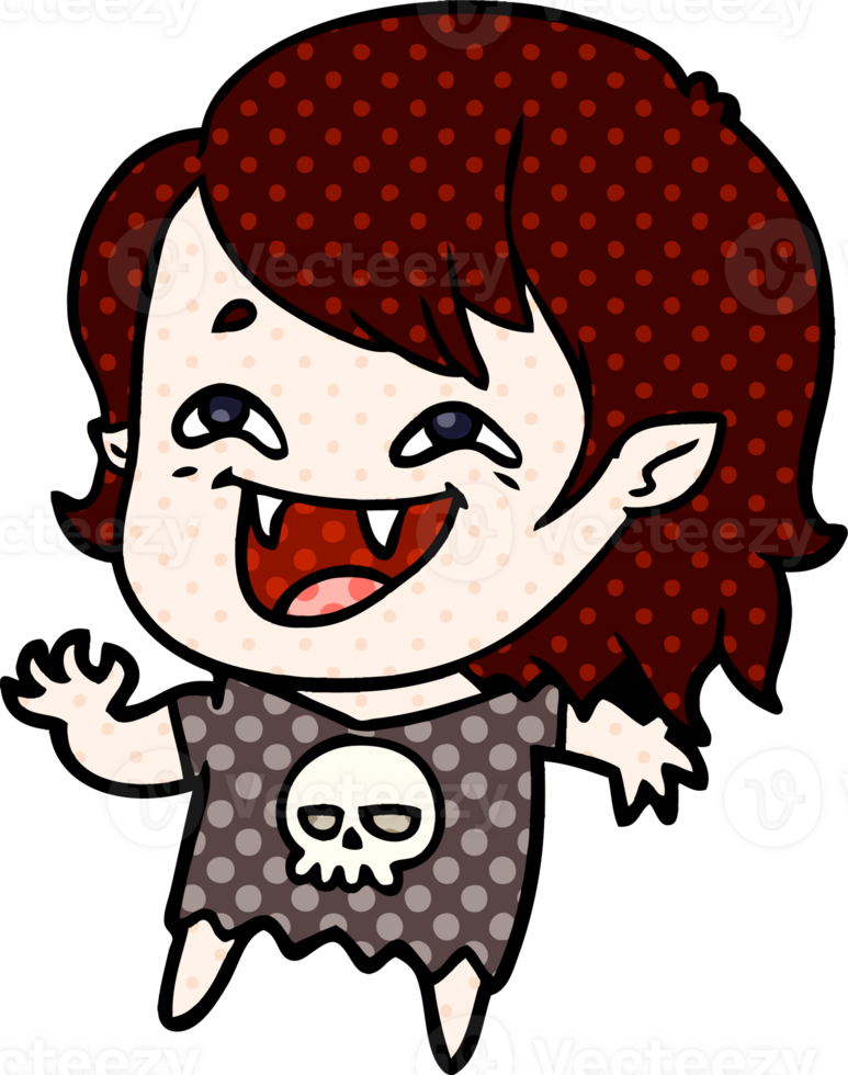cartoon laughing vampire girl png