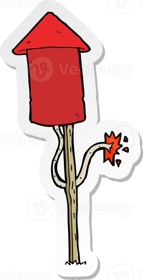 sticker of a cartoon firework png