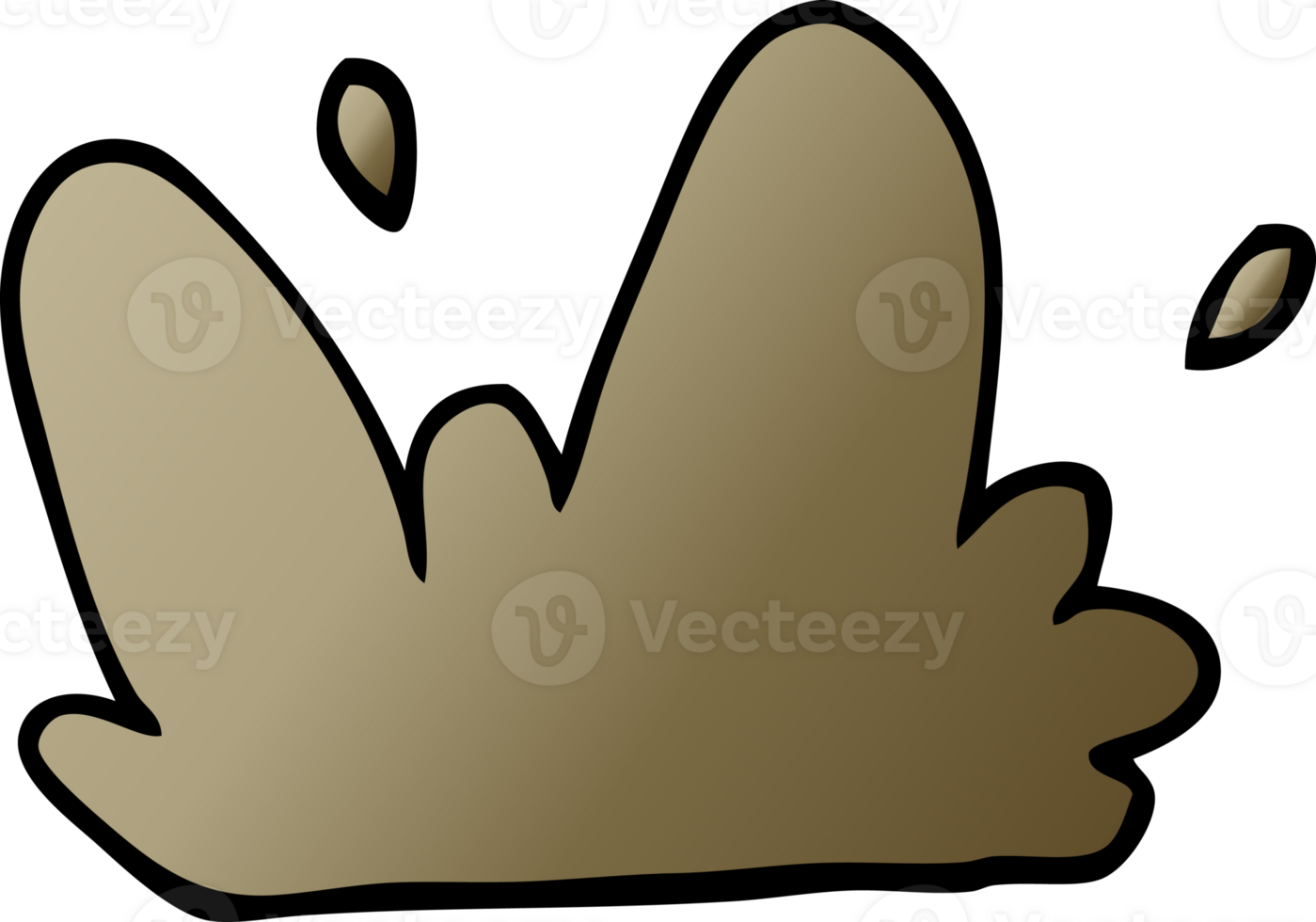 cartoon doodle mud splat png