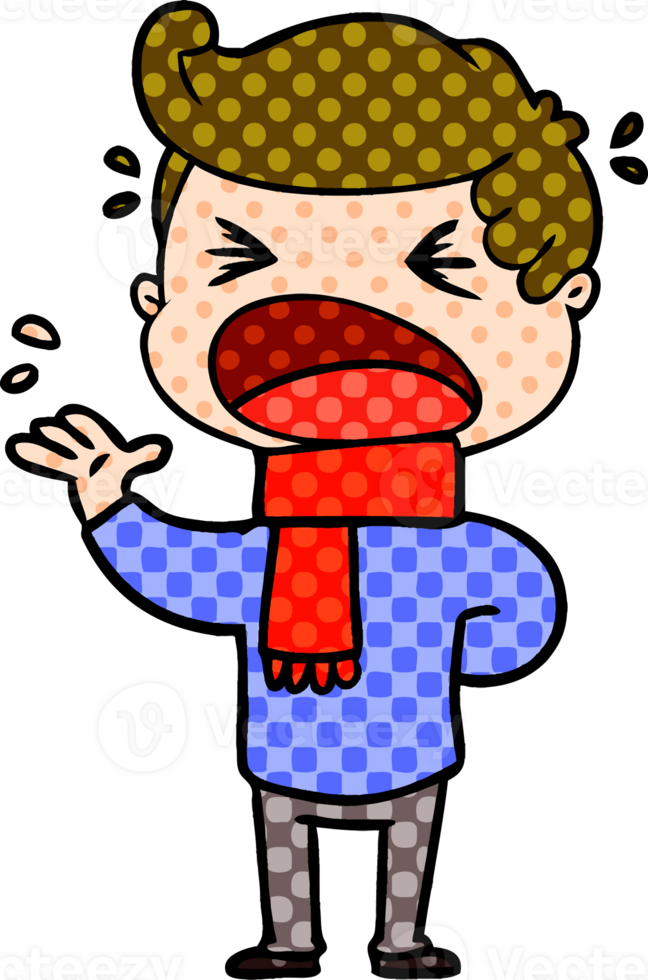 cartoon shouting man png
