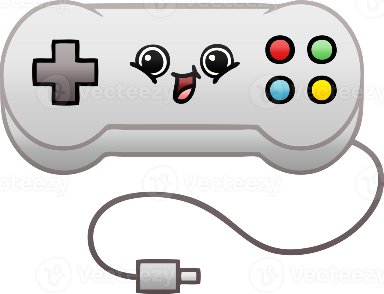 gradiente sombreado desenho animado do uma jogos controlador png