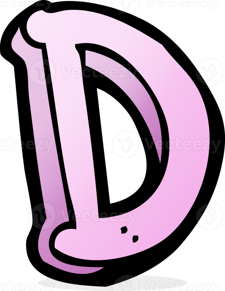 cartoon letter D png