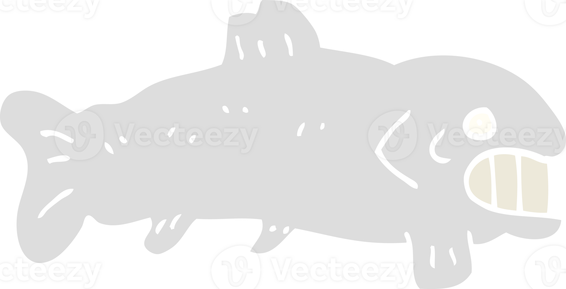 flat color illustration cartoon large fish png